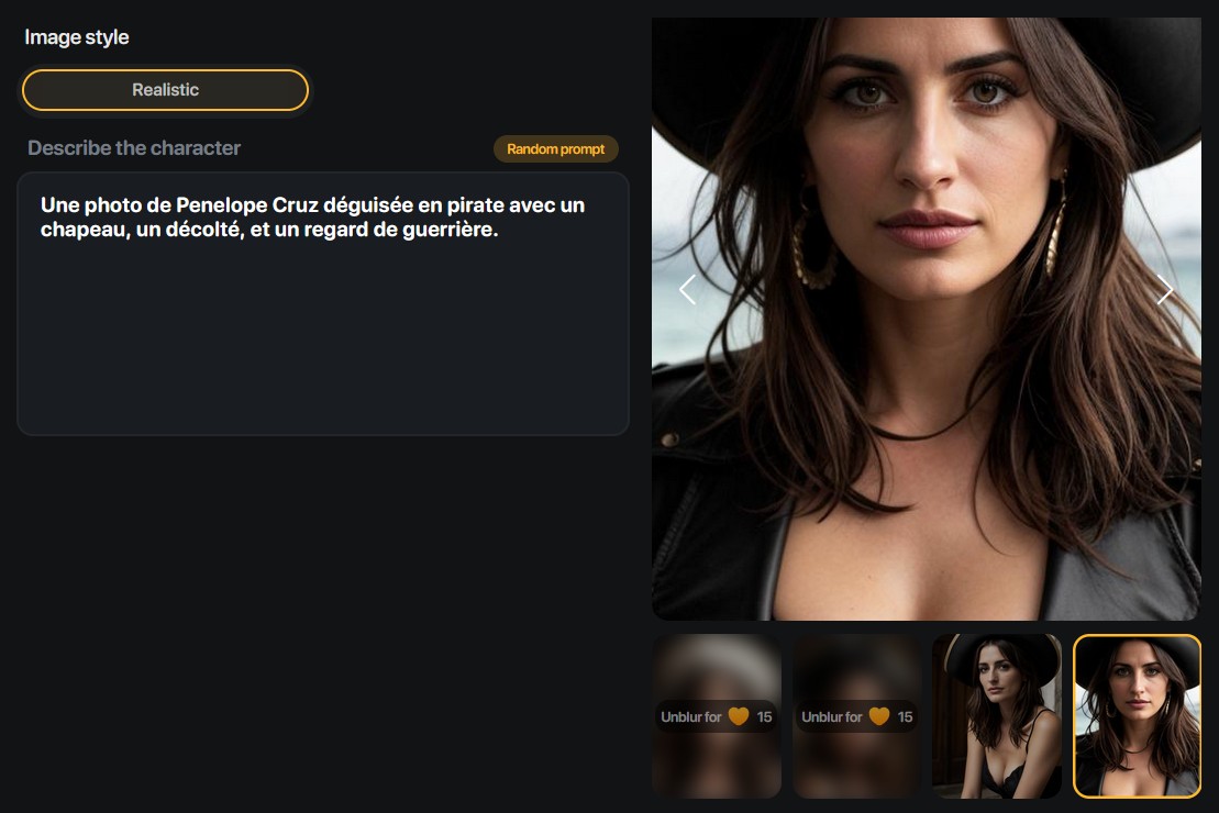 photo penelope cruz romantic ai