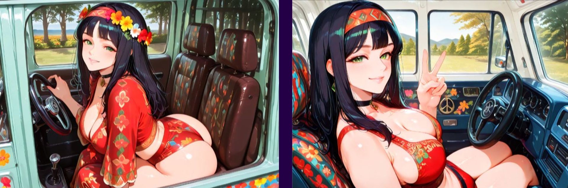 CrushOn AI exemple image personnage hippie anime