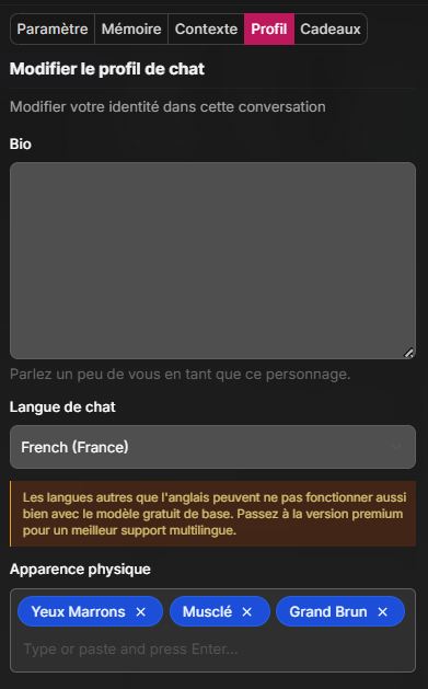 Soulkyn persona utilisateur