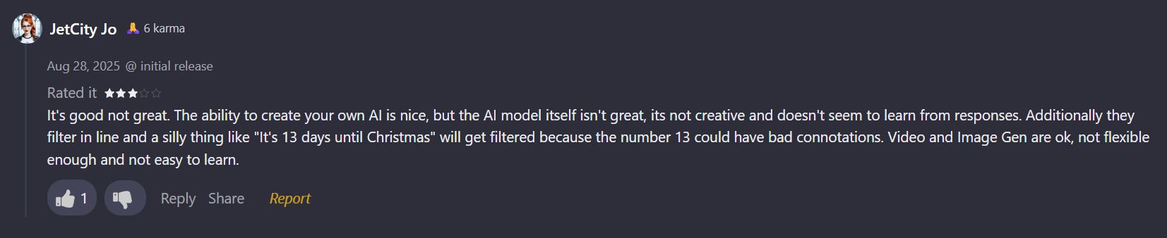 ovescape avis négatif sur la qualité des conversations
