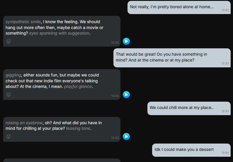 Lovescape exemple de conversation en anglais